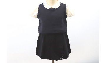 お受験｜女児用ベスト紺｜日本製｜期間限定｜ペアレンツドリームの画像