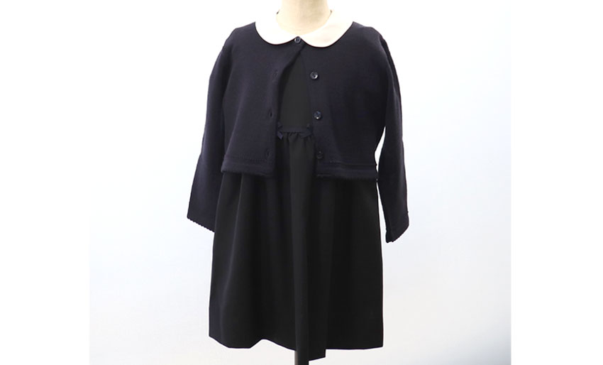 お受験服｜女児用 ニットボレロ(冬用)紺｜日本製｜ペアレンツドリームの画像
