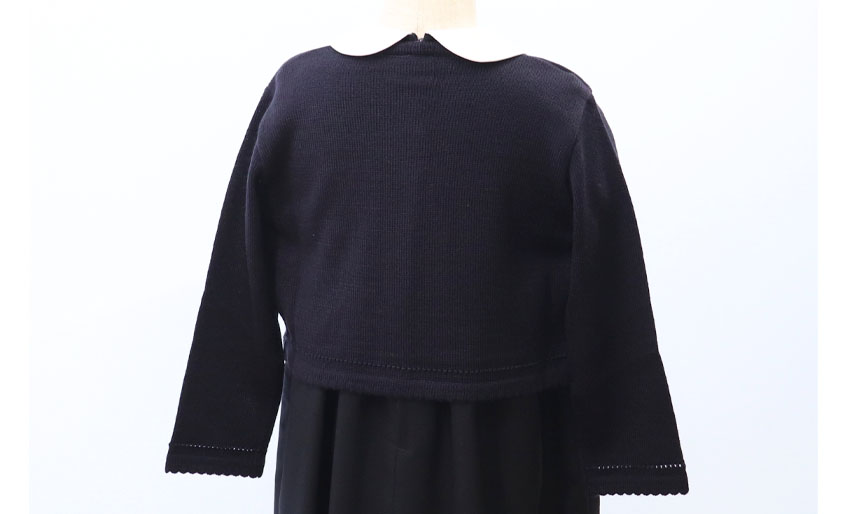 お受験服｜女児用 ニットボレロ(冬用)紺｜日本製｜ペアレンツドリームの画像