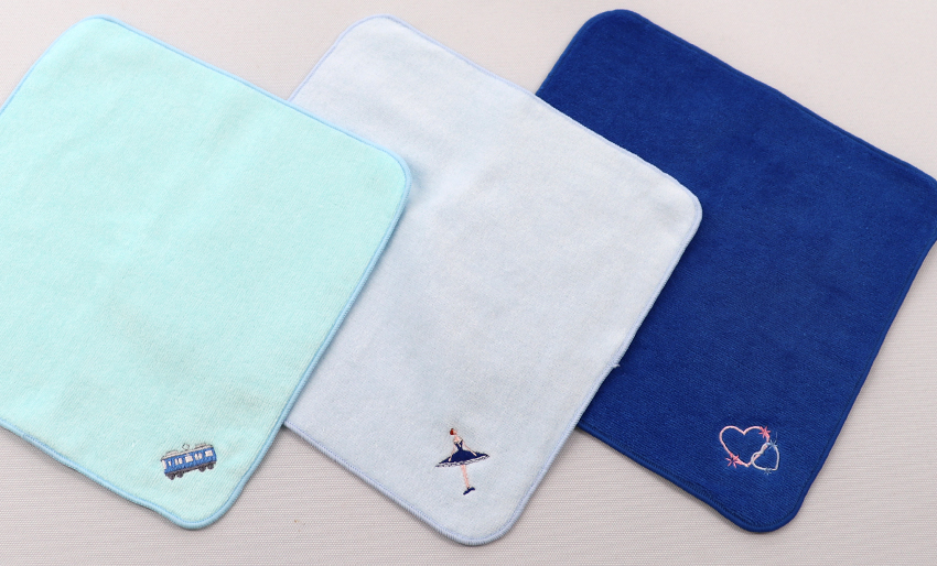 【本店限定】タオルハンカチ・巾着袋4点セット｜刺繍｜スクール小物の画像