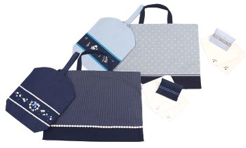 【ブラックフライデー】 布製レッスンバッグ・シューズバッグ(手刺繍)5点セットの画像