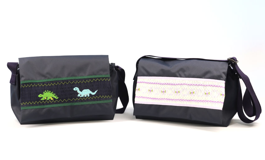 通園バッグ・お弁当かばん【スモッキング刺繍／手刺繍】の画像