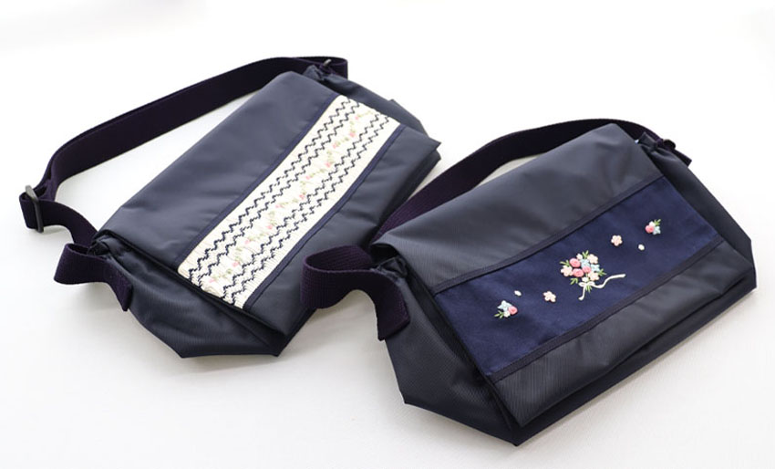 通園バッグ・お弁当かばん【スモッキング刺繍／手刺繍】の画像