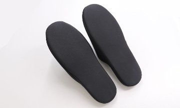 【ワケあり品】お父さまスリッパ(巾着袋付き)｜ グログラン黒 ｜日本製の画像