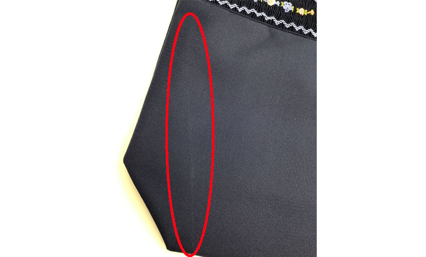 【訳アリ品20％OFF】スモッキング刺繍 自立型ファスナー付きレッスンバッグ｜B4サイズ｜日本製｜ お花の画像