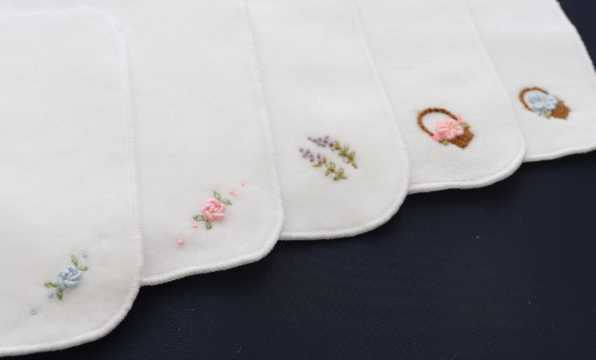 【手刺繍】今治製 タオルハンカチ｜ワンポイント刺繍｜ネット限定の画像