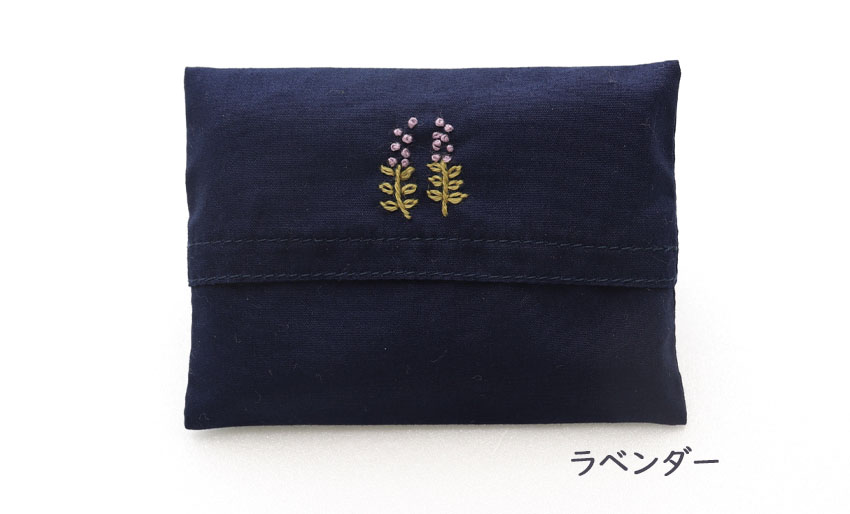 【手刺繍】ミニティッシュケース｜ワンポイント刺繍｜ネット限定  の画像