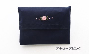 【手刺繍】ミニティッシュケース｜ワンポイント刺繍｜ネット限定  の画像