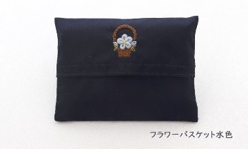 【手刺繍】ミニティッシュケース｜ワンポイント刺繍｜ネット限定  の画像