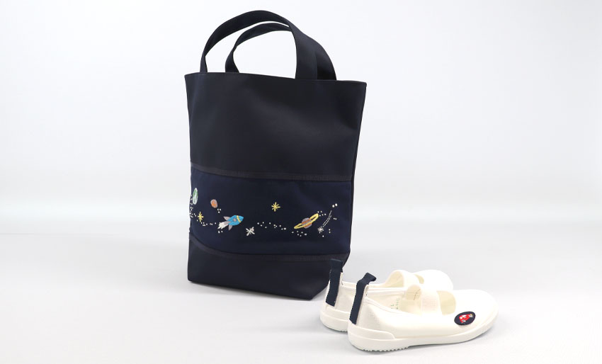 【20％OFF】スモッキング刺繍・手刺繍入り シューズバッグ【ネット限定】の画像