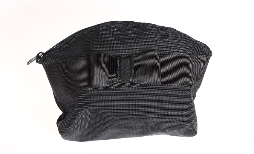【訳あり品20％OFF】日本製 リボン携帯スリッパ(巾着・ポーチ付き)LLサイズ｜24.5～25.5cmの画像
