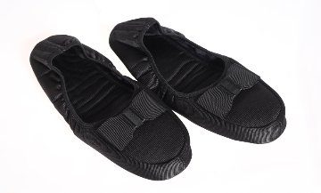 【訳あり品20％OFF】日本製 リボン携帯スリッパ(巾着・ポーチ付き)LLサイズ｜24.5～25.5cmの画像