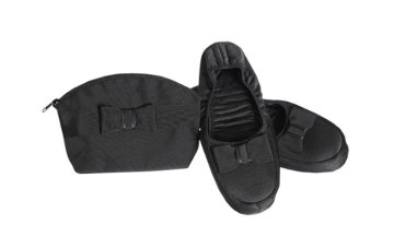 【訳あり品20％OFF】日本製 リボン携帯スリッパ(巾着・ポーチ付き)LLサイズ｜24.5～25.5cmの画像