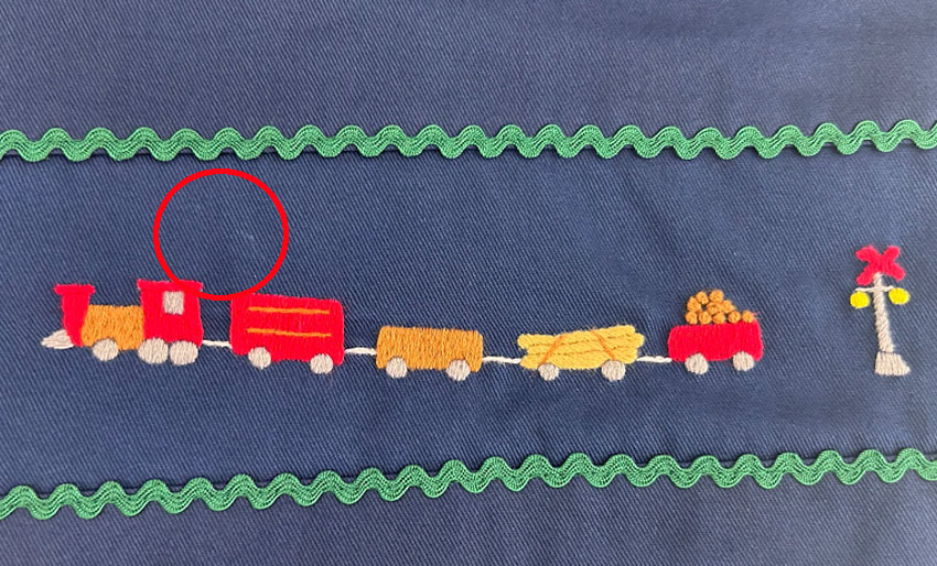【訳アリ品のため50%OFF】手刺繍シューズバッグ｜きしゃの画像