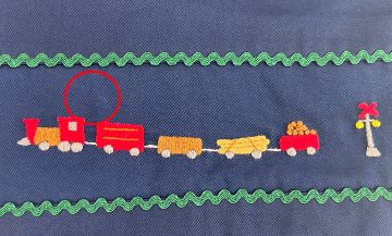 【訳アリ品のため50%OFF】手刺繍シューズバッグ｜きしゃの画像