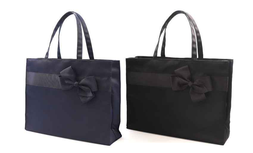 【展示見本品のため40％OFF】リボン横型トートバッグの画像