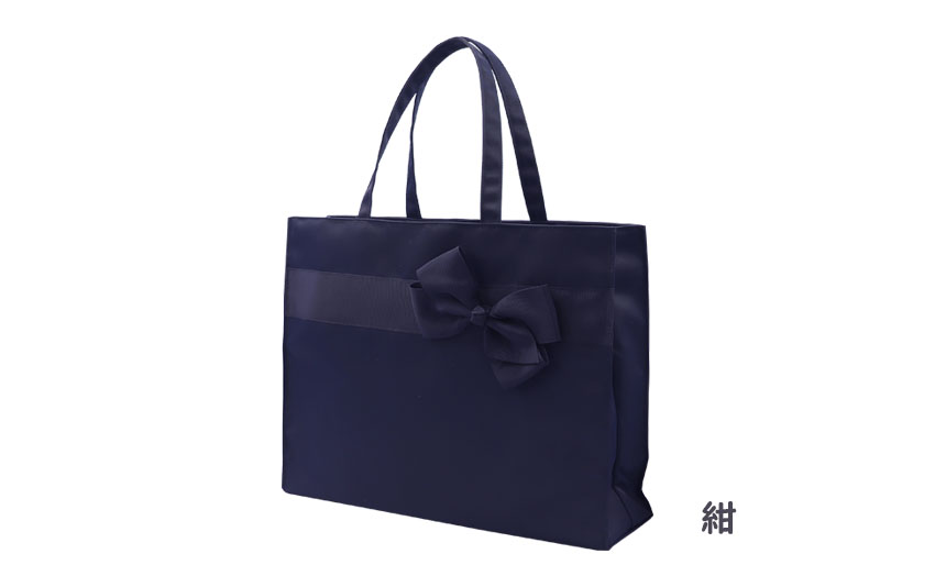  【展示見本品のため40％OFF】リボン横型トートバッグの画像