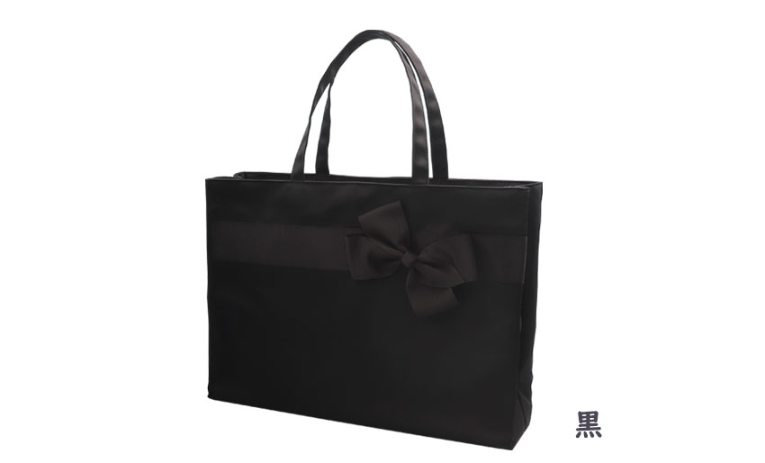  【展示見本品のため40％OFF】リボン横型トートバッグの画像