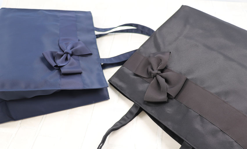  【展示見本品のため40％OFF】リボン横型トートバッグの画像