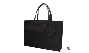  【展示見本品のため40％OFF】リボン横型トートバッグの画像