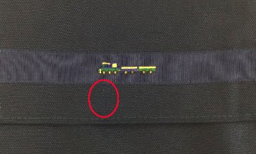 【ワケありのため20％OFF】マチ付きシューズバッグ｜布製｜マジックテープ｜トレインの画像