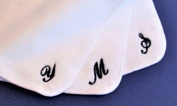 【プチオーダー】今治製タオルハンカチイニシャル刺繍5枚セット画像
