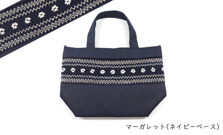 【新柄入荷】 スモッキング刺繍入り｜ミニトート｜送料無料の画像