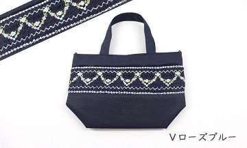 【新柄入荷】 スモッキング刺繍入り｜ミニトート｜送料無料の画像