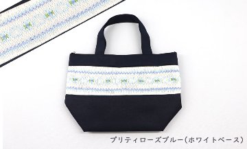 【新柄入荷】 スモッキング刺繍入り｜ミニトート｜送料無料の画像