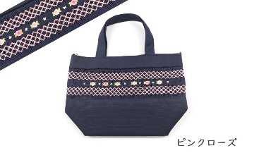 【新柄入荷】 スモッキング刺繍入り｜ミニトート｜送料無料の画像