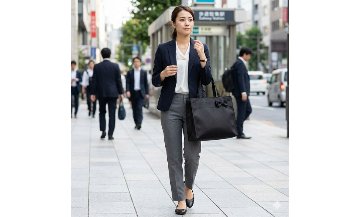 【お受験バッグ】自立型トートバッグ(紺・黒)｜B4サイズ｜大容量｜リボンが外せる｜日本製｜ジョリコムアンクール　の画像