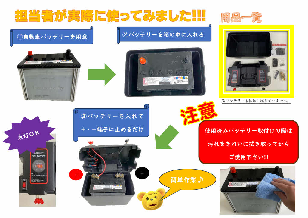 バッテリーポータブルボックスの画像