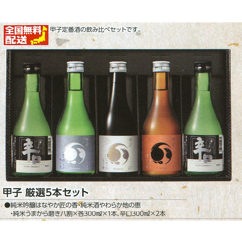 【全国送料無料】甲子 厳選小瓶 5本セットの画像