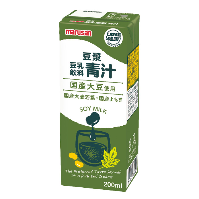 【マルサンアイ】豆漿（ドウジャン）豆乳飲料 青汁200ml【1ptプレゼント】の画像