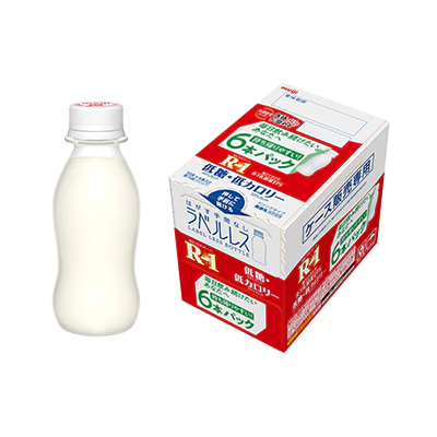 【明治】プロビオヨーグルトR-1ドリンクタイプ 低糖・低カロリー　ラベルレス（112g×6）【9ptプレゼント】の画像