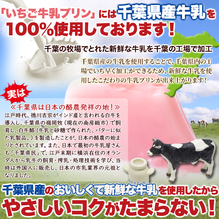 【送料無料(沖縄・離島への配送不可)】濃厚ミルクにいちごの酸味！【お徳用】甘酸っぱい♪ひとくちいちご牛乳プリン40個【85ptプレゼント】の画像