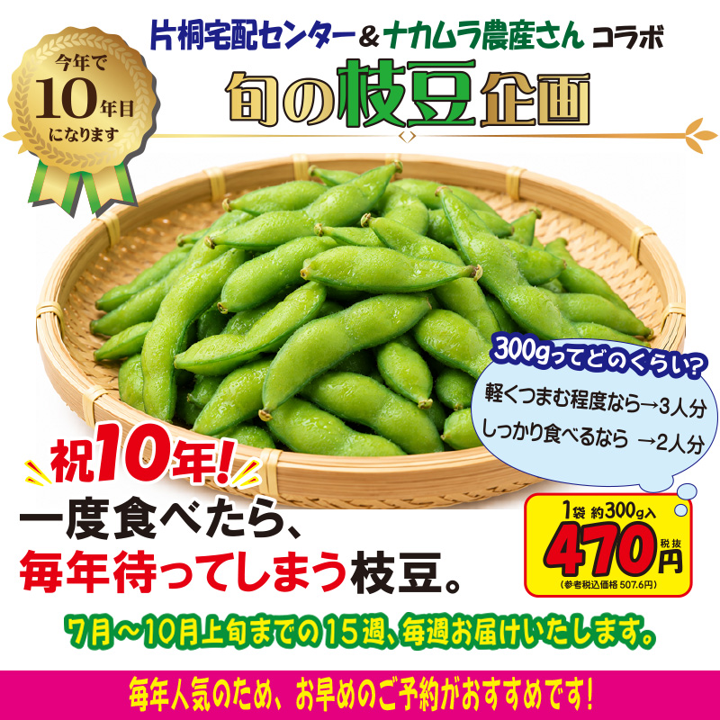 農家さんこだわりの美味しい枝豆　１袋300g【4ptプレゼント】の画像