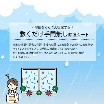 備長炭入り 洗える除湿シート【27ptプレゼント】の画像
