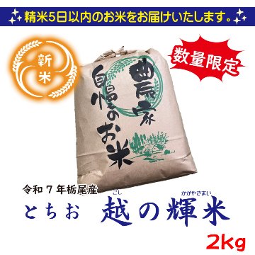 新米!令和7年産 新潟県栃尾産コシヒカリ　越の輝米　2kg【24ptプレゼント】の画像