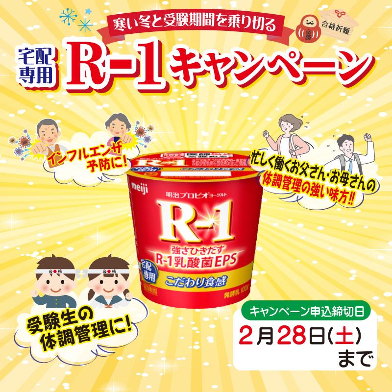 宅配専用食べるR-1キャンペーン【6ptプレゼント】の画像
