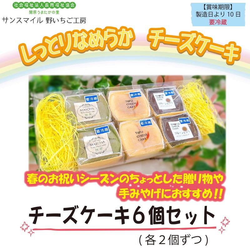 〈野いちご工房〉チーズケーキ6個セット【15ptプレゼント】の画像