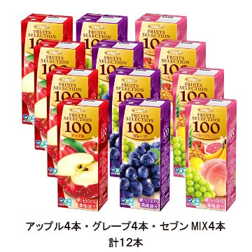 フルーツセレクション３種詰め合わせ12本セット【9ptプレゼント】の画像
