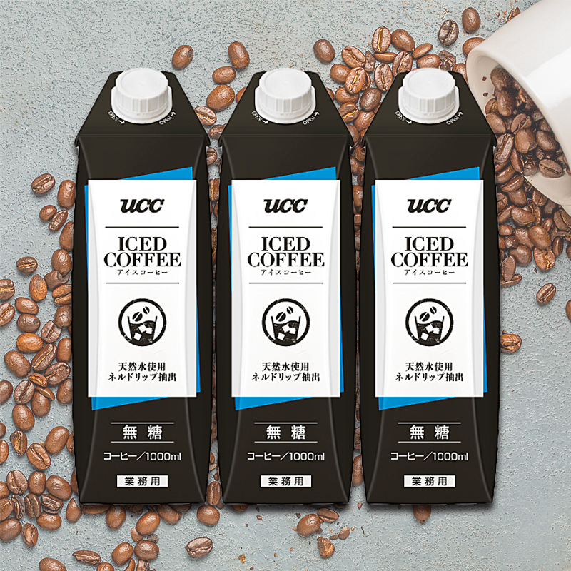 【業務用】UCC アイスコーヒー無糖 1000ml×3本セット【22ptプレゼント】画像
