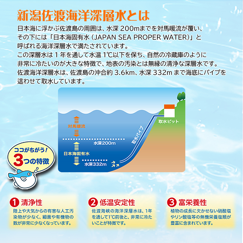 夏のご愛顧感謝キャンペーン実施中！佐渡海洋深層水 中硬水300　500ml×24本(1ケース)プレゼント付き【31ptプレゼント】の画像