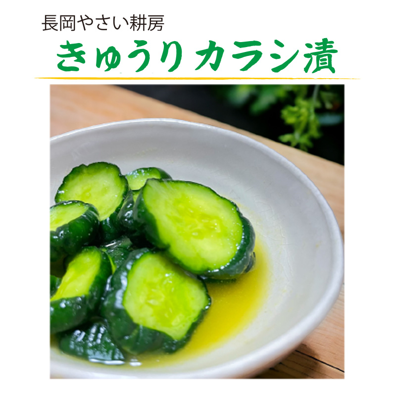 長岡やさい耕房　きゅうりカラシ漬け　100g【3ptプレゼント】の画像