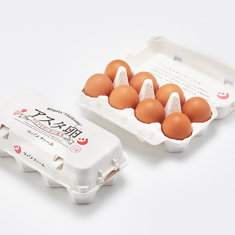 ツバメファーム　アスタキサンチン含有 アスタ卵8個入り【5ptプレゼント】の画像