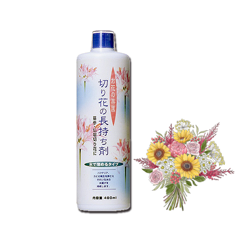 日本香堂　切り花の長持ち剤 480ml【8ptプレゼント】の画像