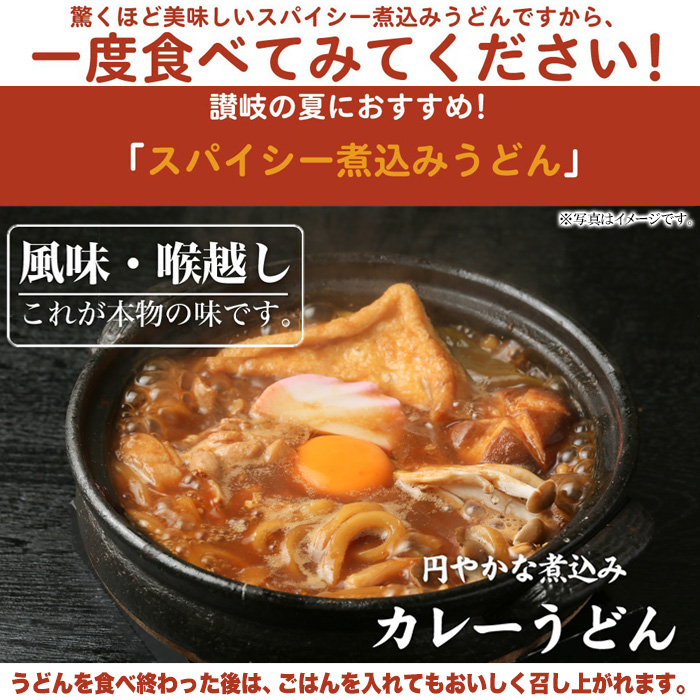 【全国送料無料】【ゆうパケット出荷】讃岐の製麺所が作る、レンジで簡単！辛すぎないスパイシーなカレーうどん4食(180g×4)【56ptプレゼント】画像