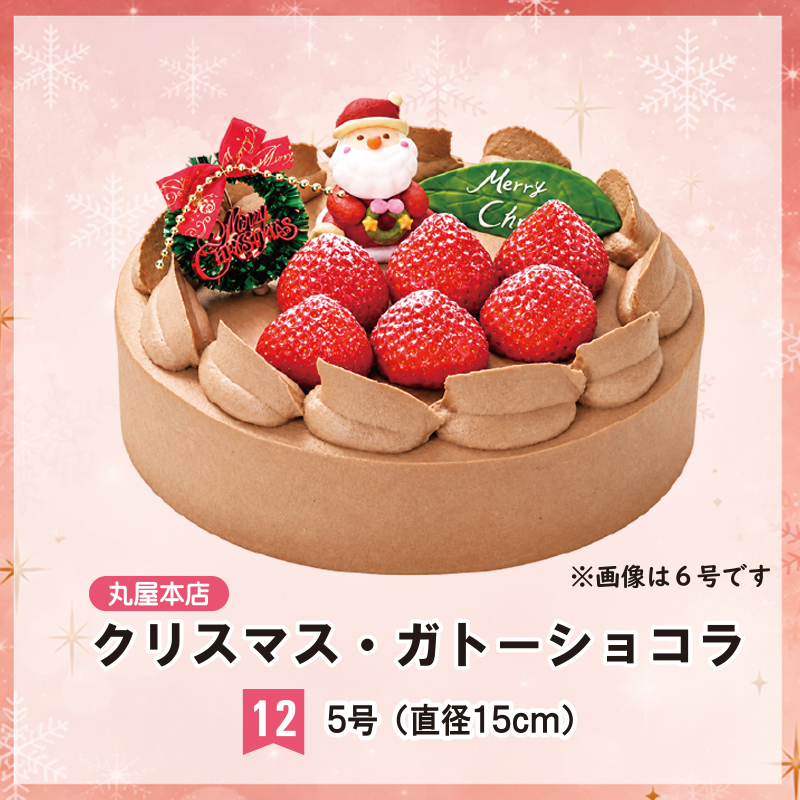 ⑫＜丸屋本店＞クリスマスガトーショコラ　5号【45ptプレゼント】の画像