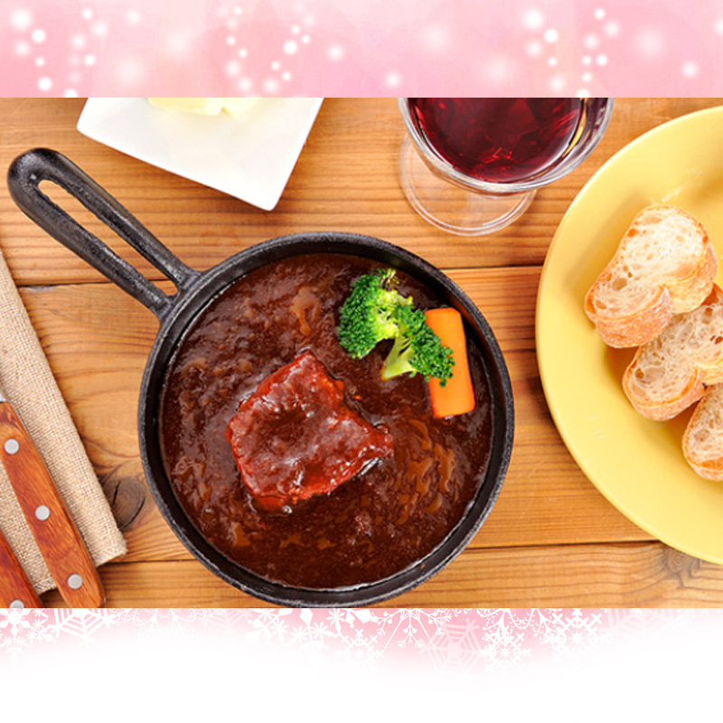 ㉖＜米久＞赤ワイン＆ビール仕込みのビーフシチュー(170g×２)※冷凍※【12ptプレゼント】の画像